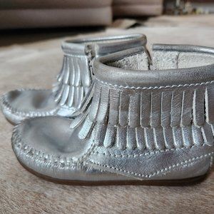 Minnetonka silver boots